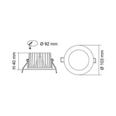 SAL Lighting LED Downlights 92mm Ripple Effect Shield LED Downlight 10w Lights-For-You S9041TC/WH/SFI
